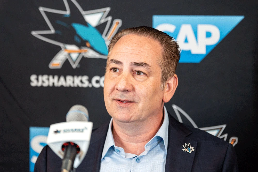 Jonathan Becher at a San Jose Sharks event